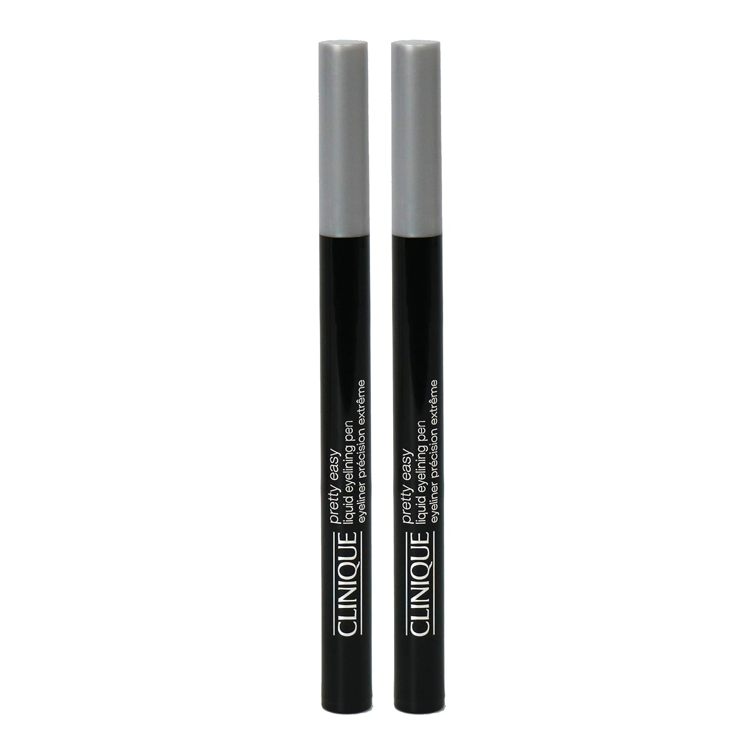 Pack of 2 x Clinique Pretty Easy Liquid Eyelining Pen Color Black, 0.01  each Travel Size, Unboxed