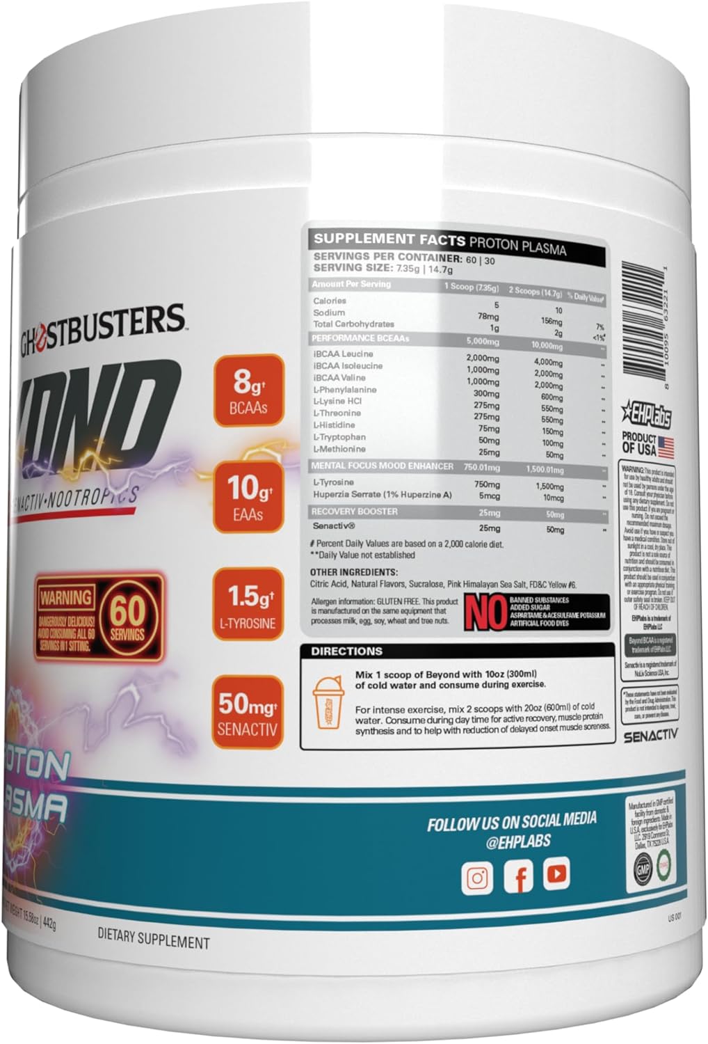 EHPlabs x Ghostbusters Beyond BCAA Powder Amino Acids Post Workout Rec