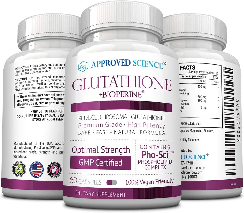 Approved Science® Glutathione - 500 mg - Phospholipid Complex, Vitamin