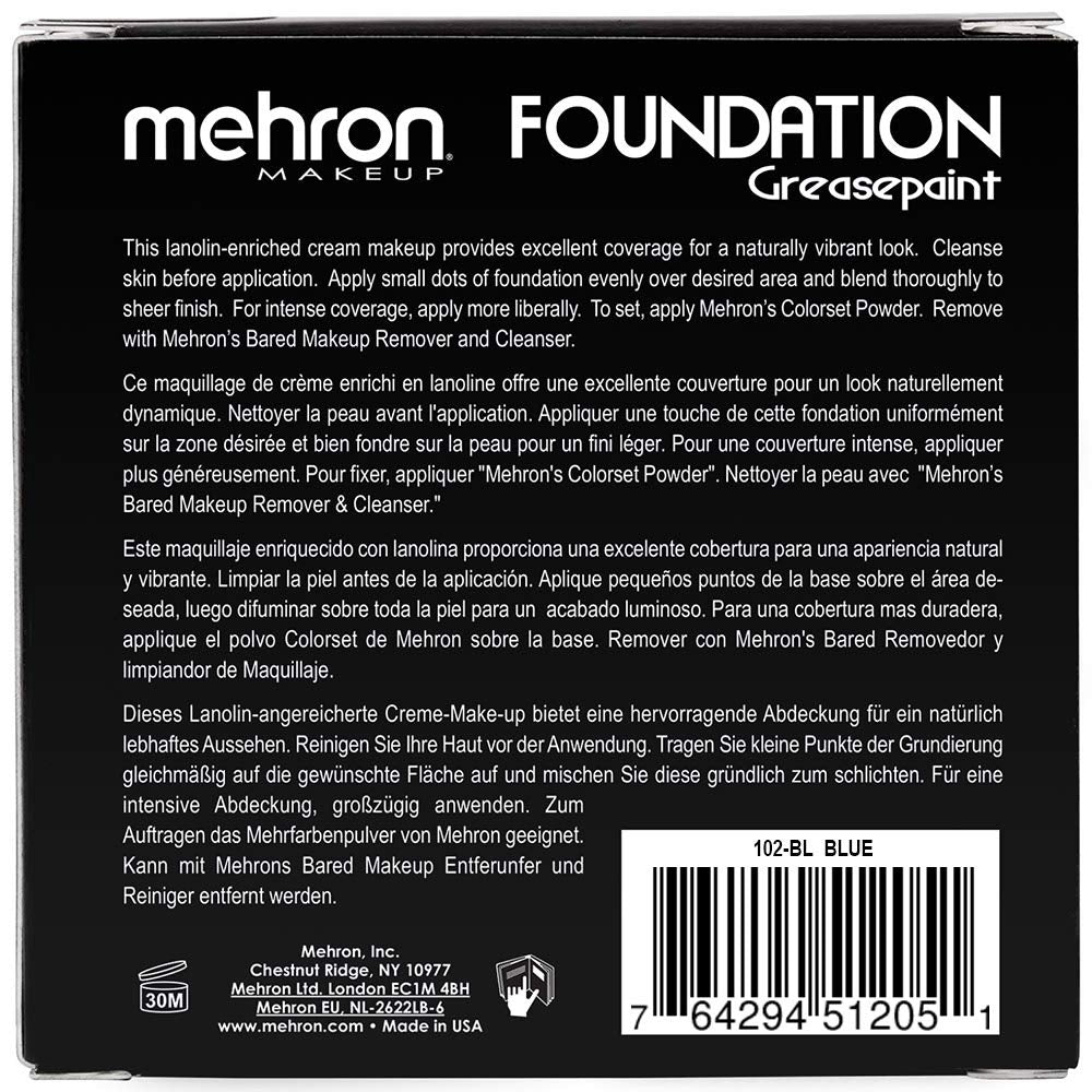 Mehron Makeup Foundation Greasepaint | Stage, Face Paint, Bo