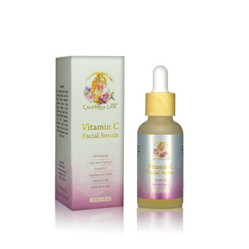 Vitamin C Serum for Face by California Lion, Age Spot, Anti-Aging with Hyaluronic Acid, Vitamin B3, Aloe, Wrinkles and Fine Lines, (1  )