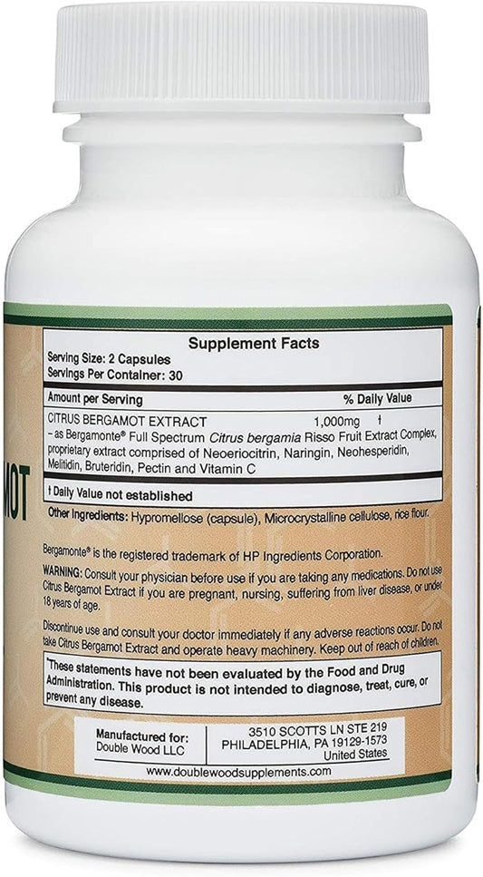 Citrus Bergamot Supplement - Only Patented, Clinically Proven Bergamot