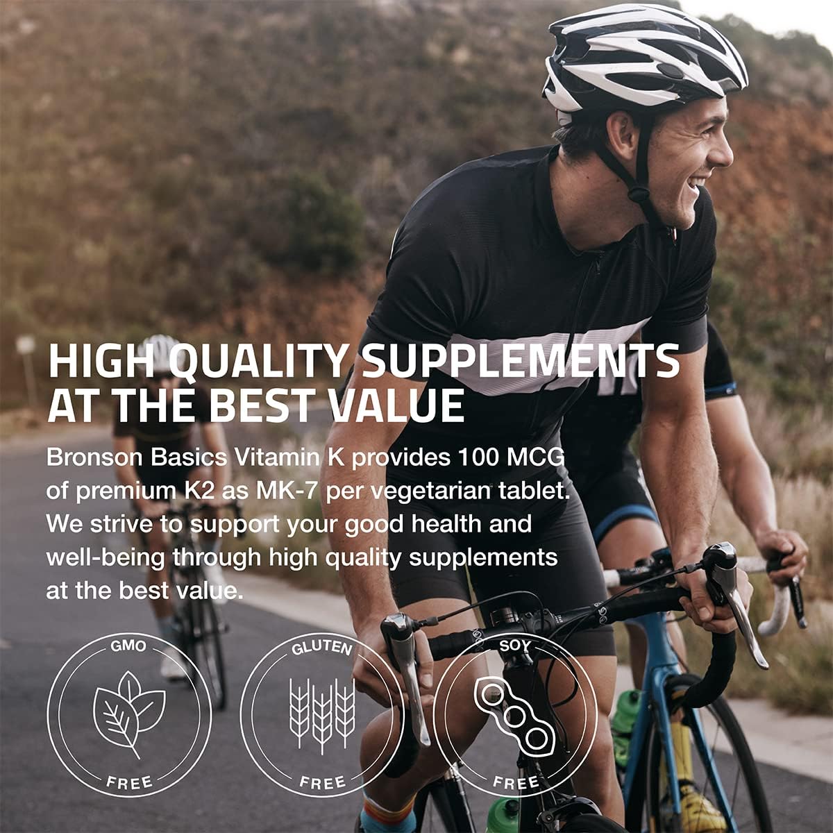 Bronson Vitamin K2 MK-7 100 MCG, K2 as MK7 Menaquinone, Bone Support 1