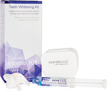 Whiter Image Deluxe Teeth Whitening Kit to Eliminate Teeth Discoloration While Fighting Plaque Bacteria, Teeth Whitening Set for A Stronger Enamel