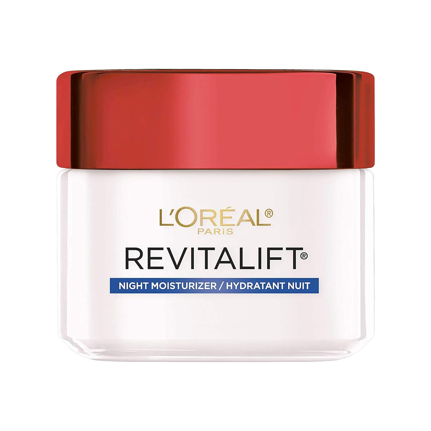 L'Oreal Paris Skincare Revitalift Anti-Aging Night Cream, Face Moisturizer with Pro-Retinol and Centella Asiatica, Paraben Free, Non-Comedogenic, Suitable for Sensitive Skin, 2.55