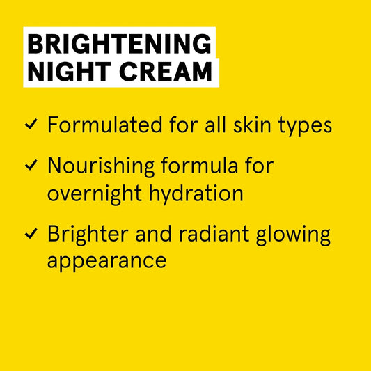 ACURE Brightening Night Cream | 100% Vegan | For A Brighter Appearance | Argan Oil, Chlorella & Echinacea - Moisturizes, Protects & Hydrates | All Skin Types | 1.7