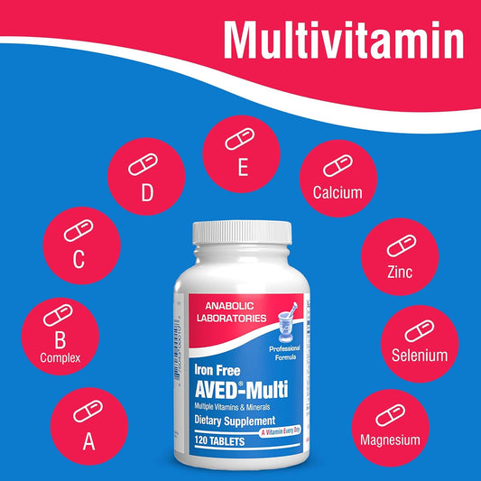 Iron Free Daily Multivitamin For Men And Women, 60 Tablets - Aved Dail
