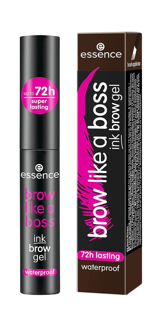 Essence | Brow Like A Boss Brow Gel | Waterproof & Smudge Proof Tinted Brow Gel | Lasts Up To 72 Hours | Vegan & Cruelty Free | Made Without Oil-Fragrance-Parabens, Alcohol, & Microplastic Particles (03 | Dark Brown) 0.13   - 4ml