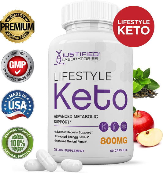 (2 Pack) Lifestyle Keto Pills 800MG Includes Patented goBHB® Exogenous Ketones Advanced Ketosis Support for Men Women 12