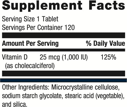 Metagenics Vitamin D3 1000 IU - Vitamin D Supplement for Healthy Bone