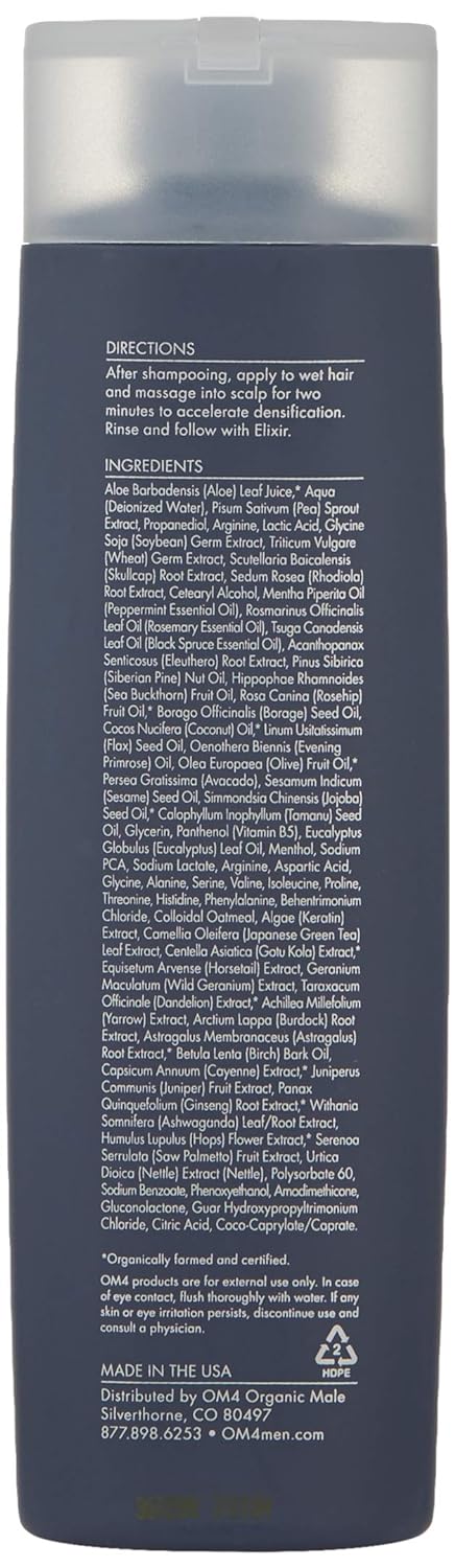 Organic Male OM4 Accelerate: Black Spruce & Siberian Ginseng Hair Densifying Conditioner, 6.7
