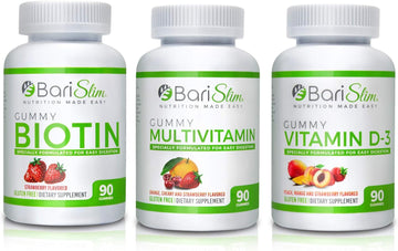 BariSlim Bariatric Multivitamin Gummies ? Multivitamin, Biotin, and D3 - Specially Formulated Gummy Vitamins for Patient