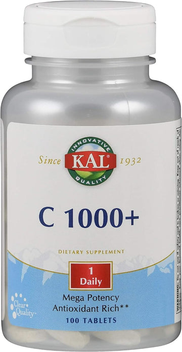 KAL C-1000 Plus Mega Potency Supplement, 1000 mg, 100 Count
