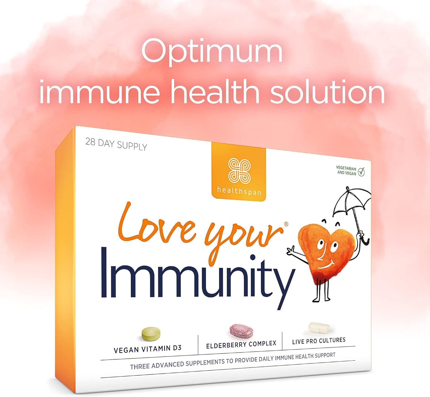 Healthspan Love Your Immunity Multivitamin | 28 Day Supply | Support I