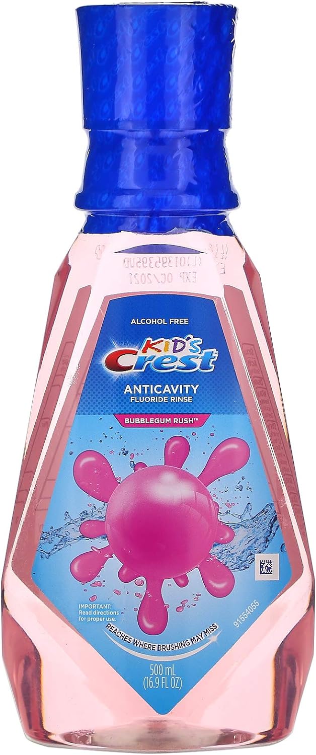 Kid's Crest Anticavity Fluoride Rinse - Bubblegum Rush, 500 