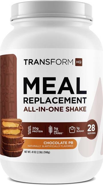 TransformHQ Meal Replacement Shake Powder 28 Servings (Chocolate Peanu3.31 Pounds