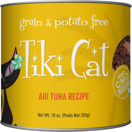 Tiki Cat Grill, Ahi Tuna, High-Protein and 100% Non-GMO Ingredients, Wet Whole Foods Cat Food for All Life Stages, 10 oz