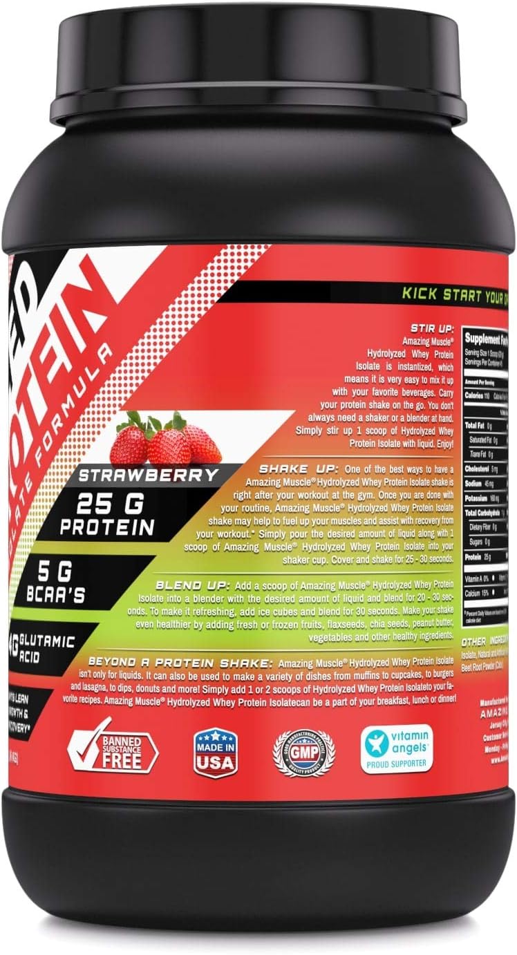 Amazing Muscle Ultra Pure Hydrolyzed Whey Protein Isolate * Supports L