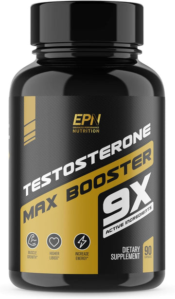 Testosterone MAX Booster | #1 Rated Test Booster Supplement for Men, Extra Strength | Gain Muscle Mass, Boost Libido, In