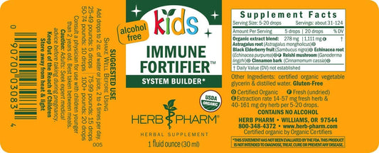 Herb Pharm Kids Certified-Organic Alcohol-Free Immune Fortifier Liquid