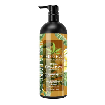 Hempz Biotin Conditioner - Original Light oral & Banana - For Growth & Strengthening of Dry, Damaged and Color Treated Hair, Hydrating, Softening, Moisturizing 33.8