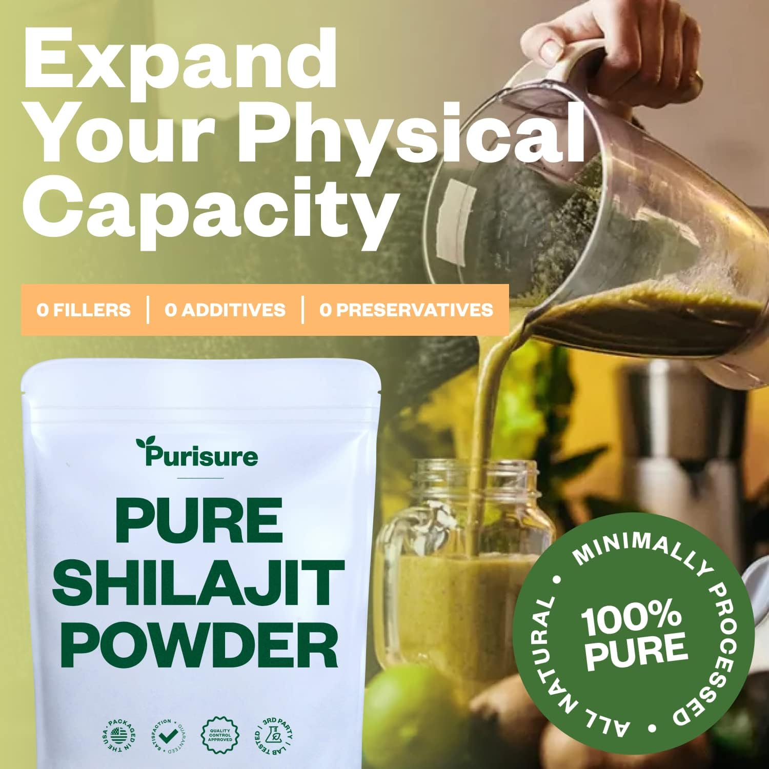  Purisure Shilajit Supplement Powder, 100g, Shilajit Pure Hi