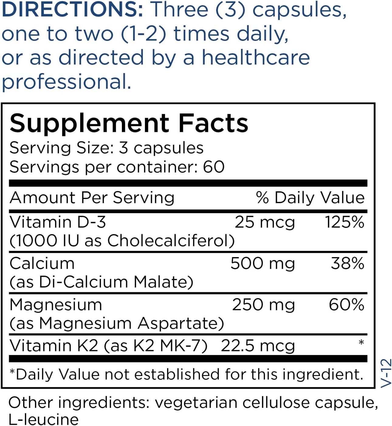 Metabolic Maintenance Cal Mag Plus with Vitamin D-3 and Vitamin K2 M7 