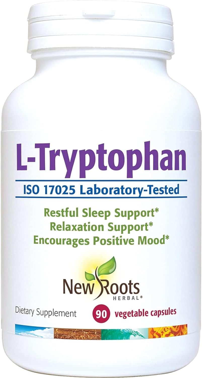 New Roots Herbal, L-Tryptophan 220 Mg (90 Veg Caps) | Essential Amino