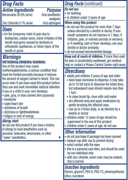 Kank-A Kank-A Soft Brush Tooth/Mouth Pain Gel Professional Strength, 0.07  (Pack of 4)
