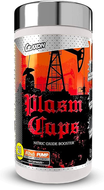 Glaxon Plasm Caps Nitric Oxide Booster, Stimulant-Free Pre Workout For More Intense Pump And Maximized Blood Flow With 1