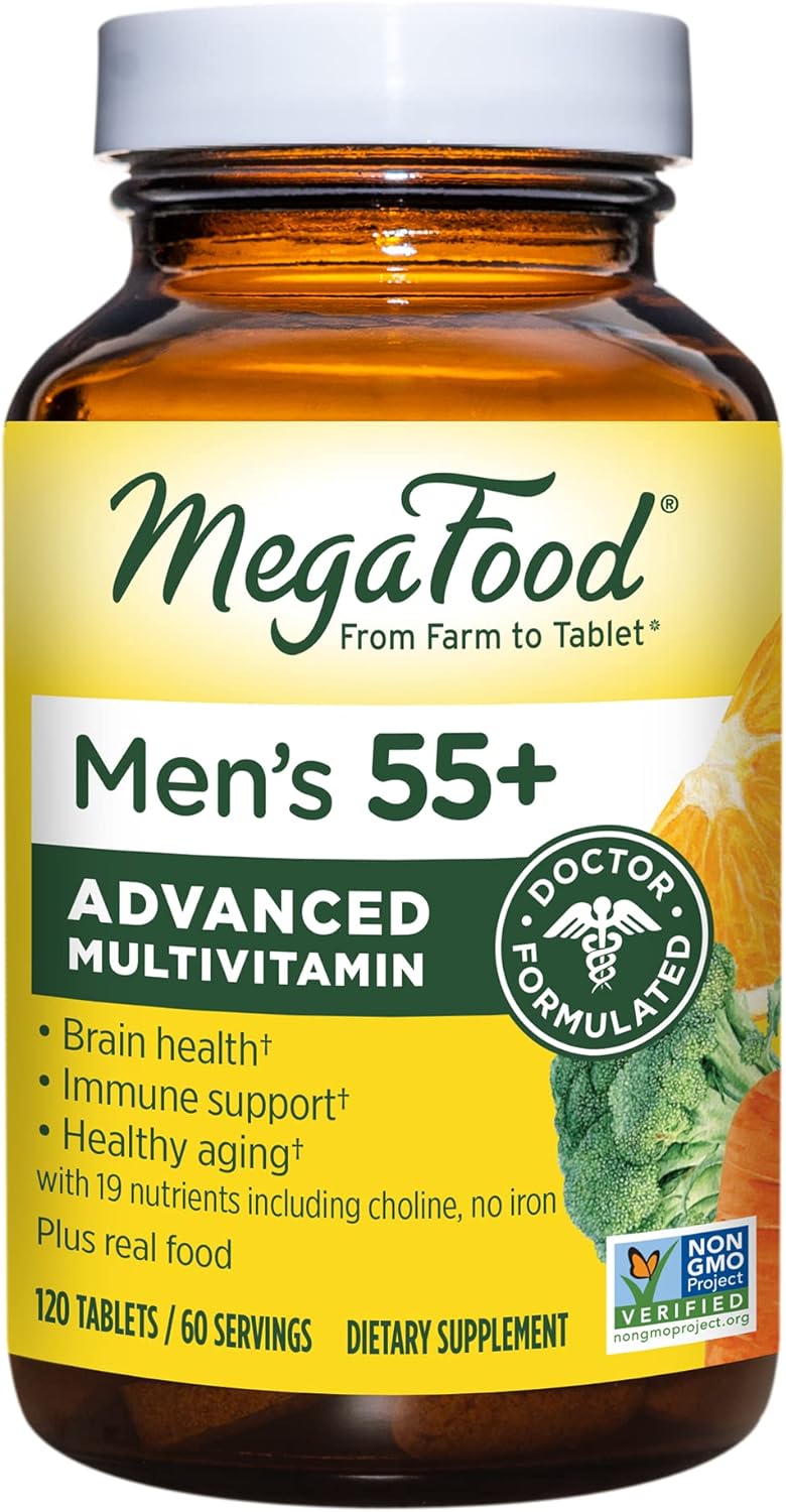 MegaFood Men's 55+ Advanced Multivitamin for Men - Doctor-Formulated -