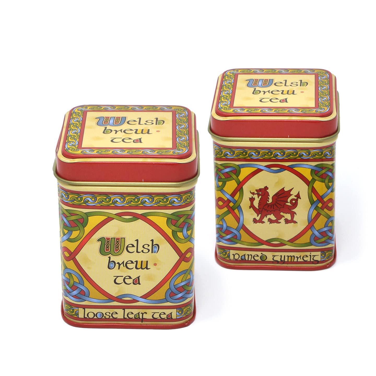 Royal Tara Set of 2 Welsh Brew Loose Leaf Tea with Celtic Red Dragon