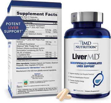 1MD LiverMD - Liver Support Supplement | Siliphos Milk Thistle Extract