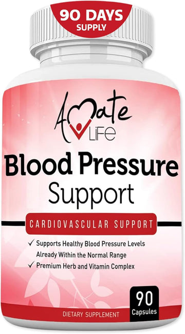 Amate Life Blood Pressure Support Supplement - 90 Capsules