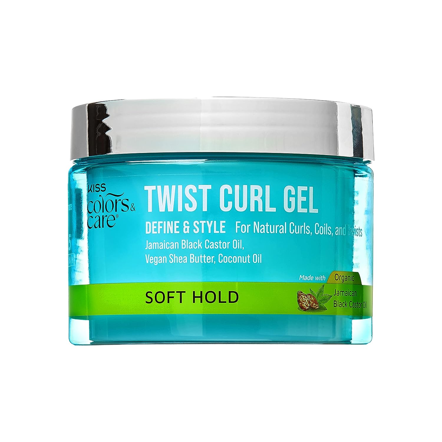 KISS COLORS & CARE Twist Curl Gel, 6 . - exible Hold, Perfect For Twists, Moisturizing & Promotes Hair Growth, No Buildup - Lightweight, Organic Jamaican Black Castor Oil