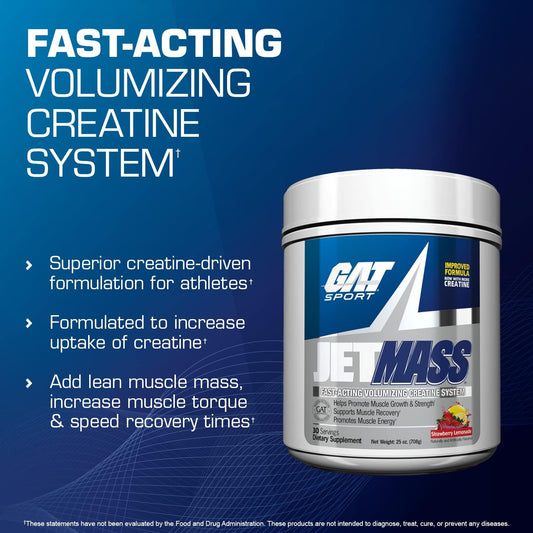 GAT SPORT JetMass Fact-Acting Volumizing Creatine System, 30 Servings