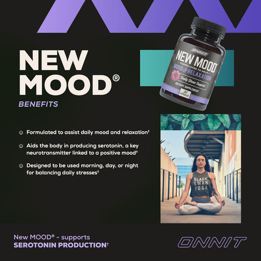 ONNIT New Mood - Occasional Stress Relief, Sleep and Mood Support Supp