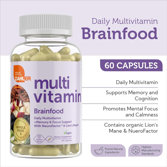Multivitamin Brainfood, Daily Multivitamin +Memory and Focus Support,