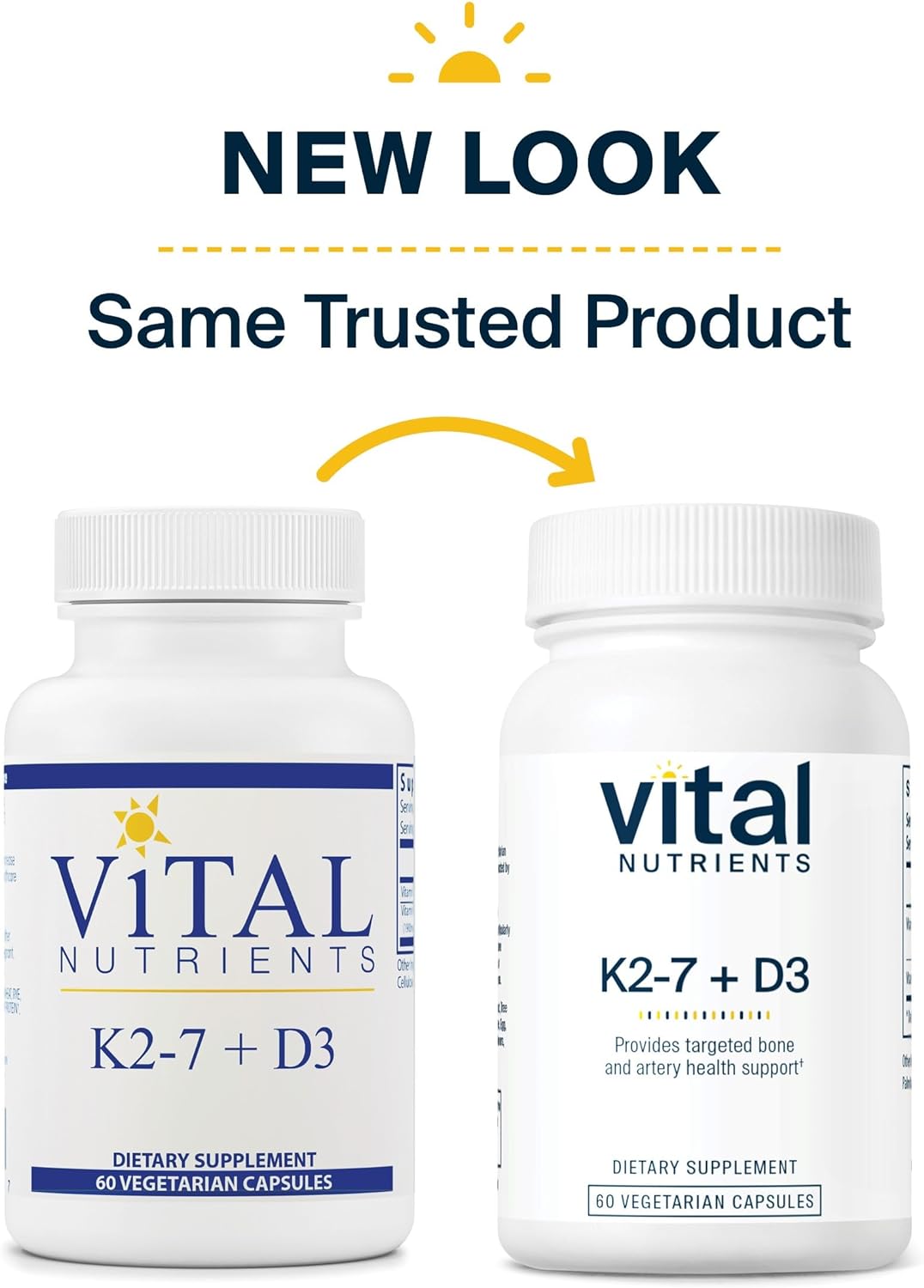 Vital Nutrients K2 + D3 Vitamin | Support Bone, Heart, Immune and Join