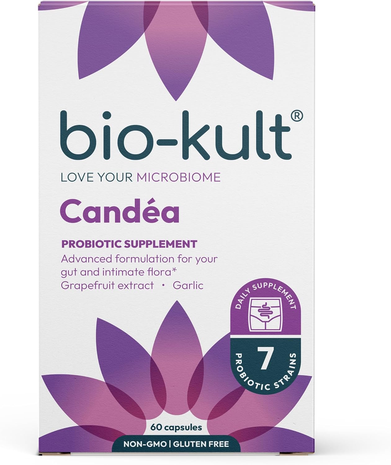 Bio-Kult Candéa Probiotic, Advanced Multi-Strain Formulation For Intimate Flora With Grapefruit Extract And Garlic – 60 Capsules