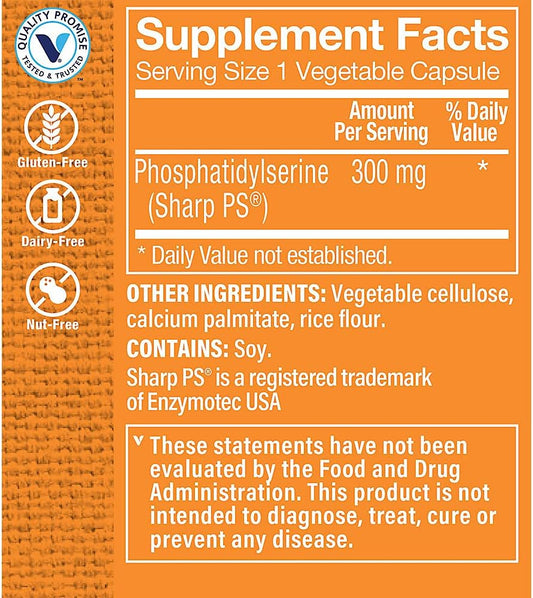 The Vitamin Shoppe Triple Strength Phosphatidylserine for Brain, Memor