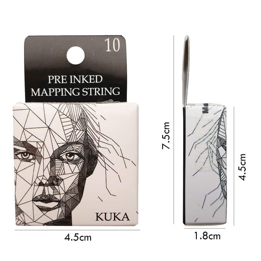 Pre-Inked Black Brow Mapping String (10M)