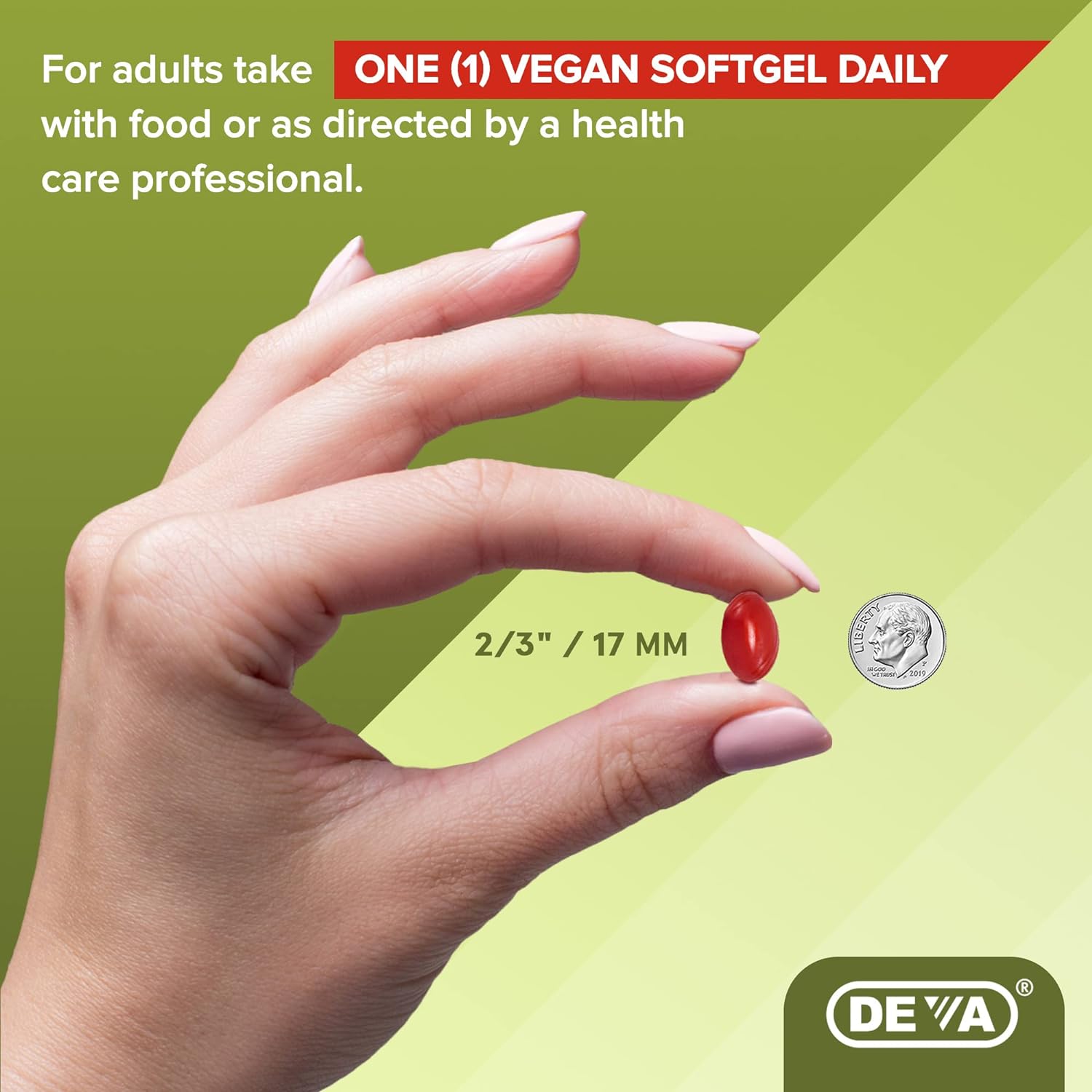  DEVA Vegan Omega-3 DHA Supplement - Once-Per-Day Softgel 20