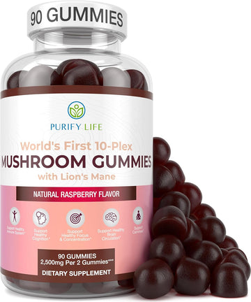 World's First Mushroom Complex Gummies - 10x Mushroom Supplement w Lio