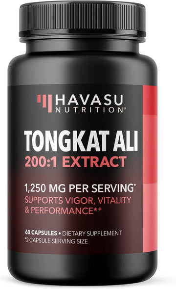 HAVASU NUTRITION Tongkat Ali Capsules for Testosterone Booster (60 Cou