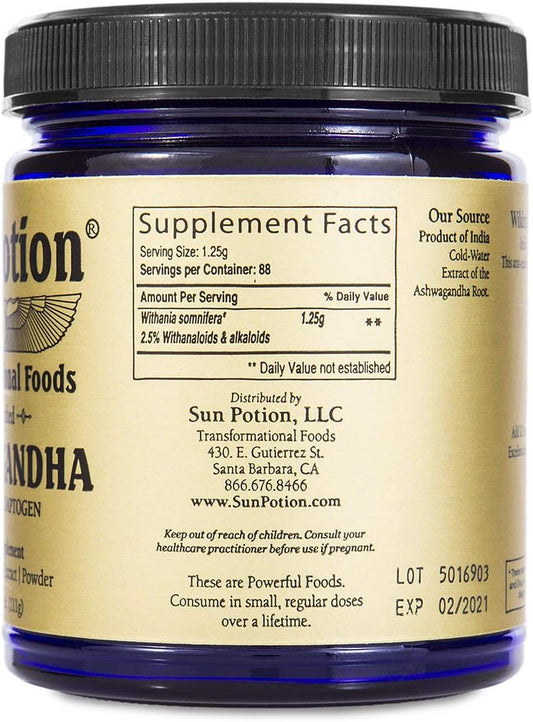 Sun Potion Ashwagandha - Ayurvedic Adaptogen (111g)