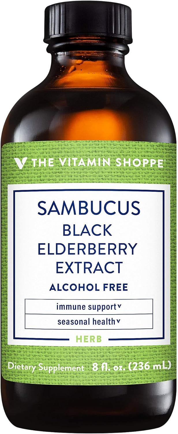 The Vitamin Shoppe Sambucus Black Elderberry Extract (8 Fluid Ounces L