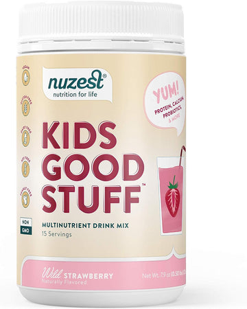 Nuzest - Kids Good Stuff - Vegan Smoothie Mix - Wild Strawberry - Mult