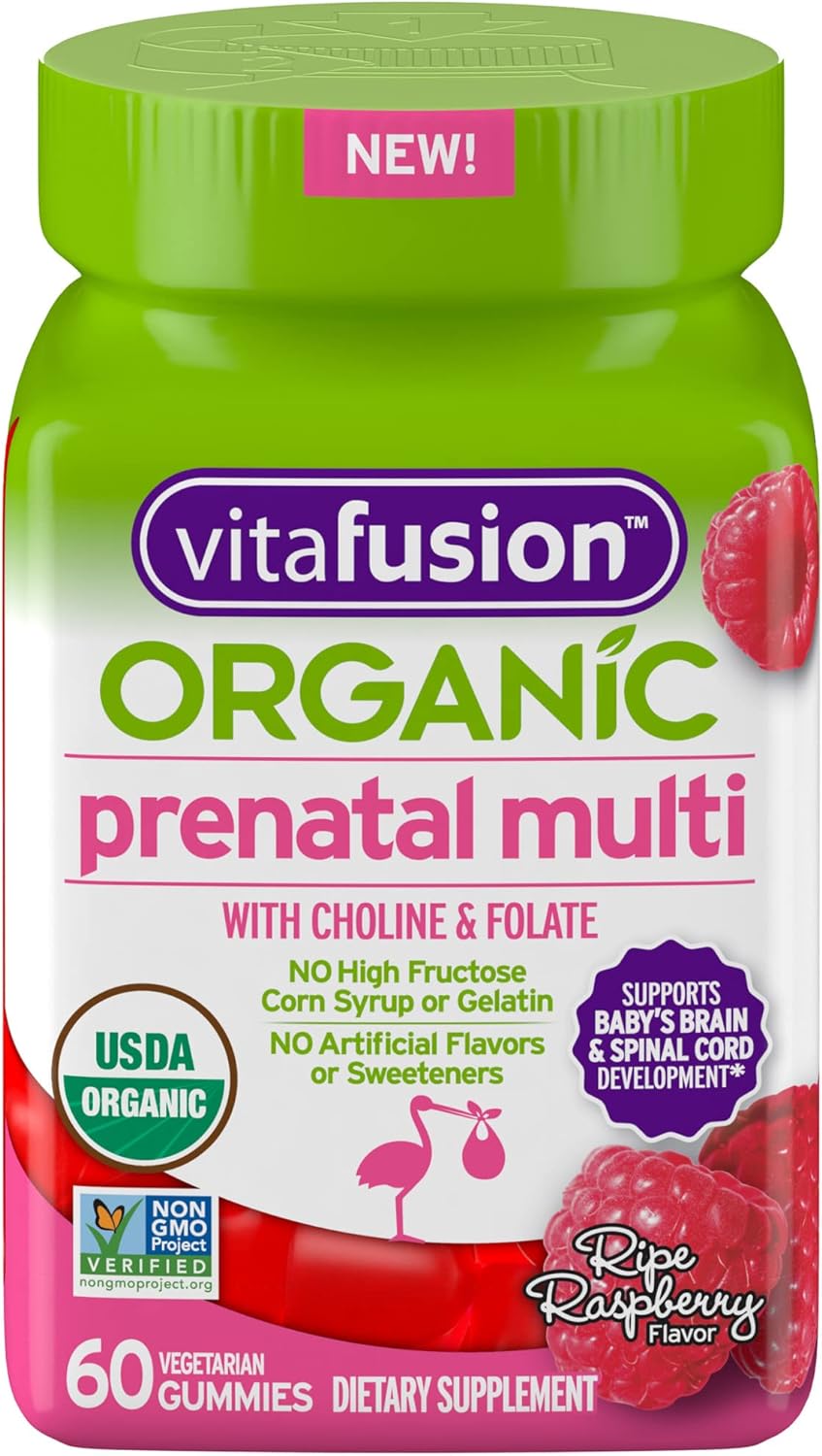 Vitafusion Organic Prenatal Multivitamin, 60 Count