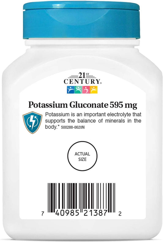 21st Century Potassium 595 mg Tablets, 110 Count (Pack of 3)